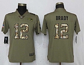 Women Nike Patriots 12 Tom Brady Olive Camo Salute To Service Limited Jersey,baseball caps,new era cap wholesale,wholesale hats